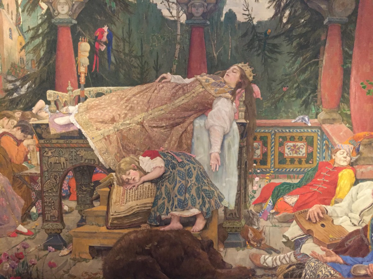 'Sleeping beauty'by painter Victor Vasnetsov in het Vasnetsov museum 