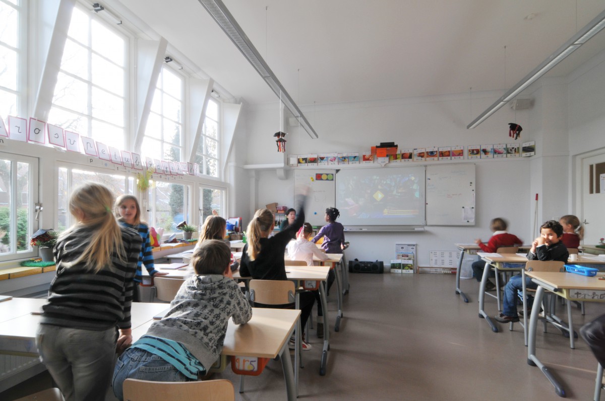 Een gerenoveerde klas in basisschool t Geuzenschip Brielle